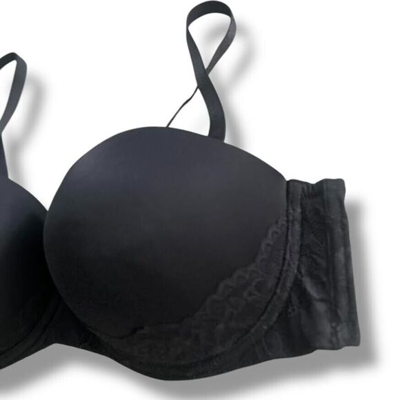 Torrid Bra Women's Plus Sz 40DD Black Curve Push-Up Strapless/Straps Underwire - Picture 4 of 14